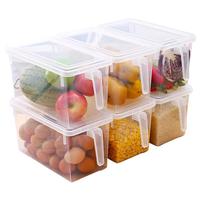 Boîte de rangement pour réfrigérateur en plastique transparent de haute qualité, empilable, avec poignée