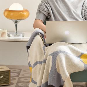 ผ้าห่มถักผ้าฝ้าย100% ลายดอกไม้สไตล์เกาหลีสำหรับตกแต่งบ้านสี<span class=keywords><strong>สด</strong></span> - Product Image 2