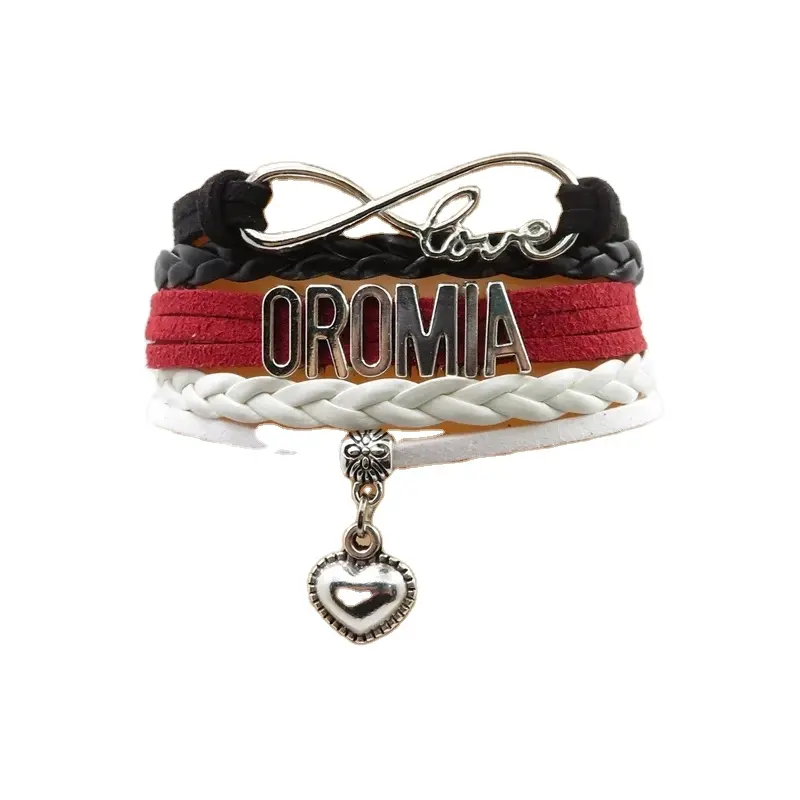 Infinity Love Oromo Bracelet Fashion Women And Men Leather Bangles Gifts