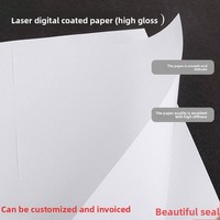Papier A4 300g en pâte de bambou recyclable, double face, haute brillance, couché laser, pour imprimantes laser, emballage, menus, affiches et photos
