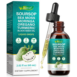 Compléments alimentaires Itawel Vegetarian 10 en 1 à base d'extrait de corossol amer, marque privée OEM, gouttes liquides naturelles à base de plantes de corossol et de <span class=keywords><strong>moringa</strong></span> - Product Image 1