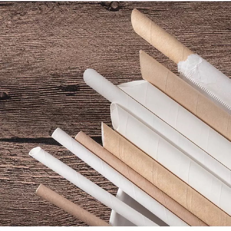 Manufacturer Customized Biodegradable Paper Drinking Straws Paper Boba Straw with Wrap Paper