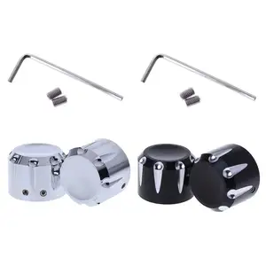 RTS Motorrad 2PCS Vorder achs mutter Bolzen deckel für Harley Dyna Fatboy VRSC Touring Electra Glide FLHR Sportster XL883 Softail