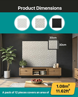 Panneau mural moderne en polyester PET ignifuge et insonorisant, haute réduction du bruit, écologique, décoration intérieure pour salon et chambre