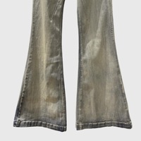 2025 nouveau pantalon en jean évasé décontracté pour femmes à taille haute européenne et américaine