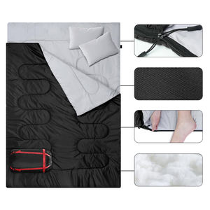 Sac de couchage double imperméable personnalisé pour 2 personnes, E-RIKE Factory, 4 saisons, compression, randonnée, <span class=keywords><strong>camping</strong></span> en plein air - Product Image 4