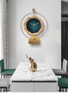 50X61 con luz grande Dropshipping 2025 moderno lujo colgante de pared decorativo reloj de Metal reloj hogar Decoración sala de estar - Product Image 6