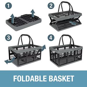 Özelleştirilmiş PP katlama saklama kutusu meyve sebze kasalar alışveriş sepetleri tarım örgü tarzı - Product Image 6