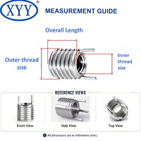 Key - Locking Threaded Insert TC4 Titanium Alloy Light Weight Corrosion Resistant Thread Sleeve Keensert