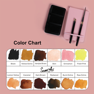 SeamiArt - Juego <span class=keywords><strong>de</strong></span> 12 Acuarelas Sólidas para Artistas, con 1 Caja Metálica Portátil, Acuarelas, Aquarela - Product Image 5