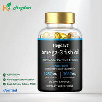 Cápsulas de Aceite de Pescado Omega 3 de Alta Calidad OEM 1000mg, Softgels Fáciles de Tragar con Sabor a Limón