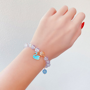 สร้อยข้อมือรูปการ์ตูนสำหรับเด็ก,สร้อยข้อมือประดับลูกปัดแก้วเจ้าหญิงสำหรับเด็กผู้หญิงเครื่องประดับสำหรับนักเรียน - Product Image 3