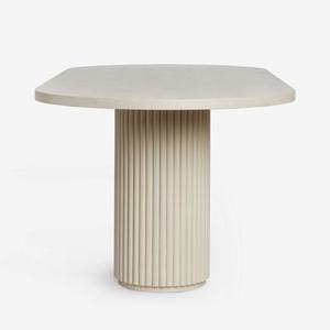 Table à manger ovale en bois de style minimaliste moderne personnalisée pour 8 personnes - Product Image 4