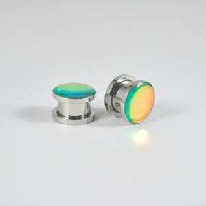 الفولاذ الجراحي الأخضر فلاش فيلم لامع جوهرة مقاييس سد نفق المتوسع أقراط جميلة ثقب الأذن 6-25 - Product Image 6