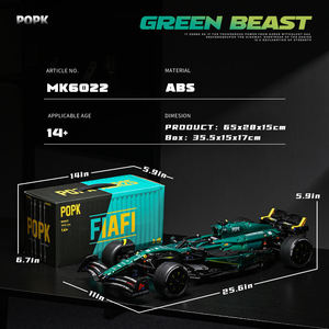 Blocs de construction de voiture de course de <span class=keywords><strong>Formule</strong></span> <span class=keywords><strong>1</strong></span> à l'échelle <span class=keywords><strong>1</strong></span>:8, jouet mécanique Technic, modèle de moto, style supercar, kit de construction pour enfants de 8 à 13 ans - Product Image 6