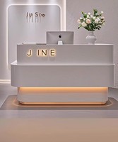 Bureau d'accueil moderne et simple en bois pour école, centre commercial, hôtel, maison, bar, bureau, immeuble - Mobilier commercial personnalisable et écologique