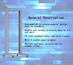 Gabinete de Servidor Abierto, Estándar IEC297-2, Acero Laminado en Frío SPCC, Ruedas, Capacidad 4U/18U, 2 Postes, Puerta Frontal de Vidrio, Móvil - Product Image 4