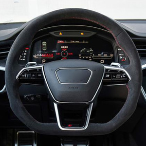 Volant en fibre de carbone forgée et cuir avec LED, modification et amélioration pour <span class=keywords><strong>Audi</strong></span> A1 A3 A4L A5 A6L A7 Q2 Q3 Q5 Q7 - Product Image 1