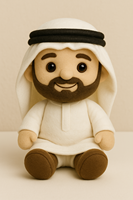 Peluche personnalisée en forme de personnage de dessin animé arabe, peluche de mascotte OEM pour la promotion de la marque et la vente en gros