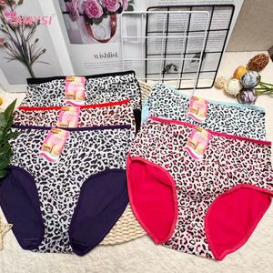 9984 #   Нижнее белье для полных женщин: трусы с высокой посадкой, с цветочным и леопардовым принтом, повседневные, оптом напрямую с фабрики, по низкой цене - Product Image 2