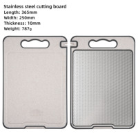 Plateau rectangulaire en aluminium 2 en 1 pour découper et faire geler rapidement, plaque de décongélation et planche à découper, décongélateur de viande, épaisseur 0,4 cm, passe au lave-vaisselle