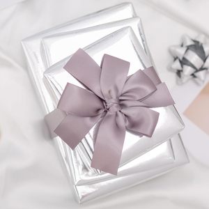 Metallic Silver Wrapping <b>Paper</b> Jumbo <b>Roll</b> 30 In X 32.8 Ft 81.7 Sq Ft With Cutting Lines For Gift <b>Wrap</b> - Product Image 4