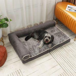 Sofá cama de lujo ecológico DIY para perros, funda lavable extraíble, cama ortopédica grande de espuma viscoelástica para mascotas - Product Image 3