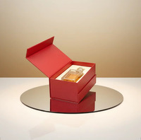 Boîte cadeau rigide de luxe Dr.Box style livre avec impression dorée personnalisée, papier d'art et carton gris pour parfum
