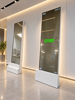 Écran d'affichage numérique OLED transparent multifonctionnel 1*2 pour magasins de détail et expositions