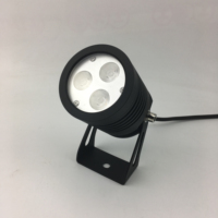 Projecteurs LED d'extérieur pour jardin en aluminium IP65 DC 9W avec RGBW, angle de faisceau de 30°, dimmables