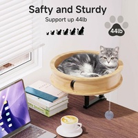 Support de fixation réglable en hauteur à 360° pour vente en gros °   Lit de bureau rotatif pour chat, hamac de bureau surélevé pour chat, nid moderne pour chat d'intérieur pour la maison