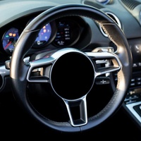 Volante de Fibra de Carbono de 3 Radios para Modificación de Automóviles, Compatible con Porsche Cayenne, Macan, Panamera, 911, 991, 2011-2012
