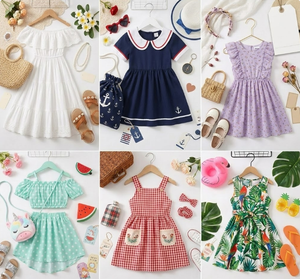 Liquidation en gros 2026 : Lots de robes pour filles 0-12 ans, Balles mixtes, Stock d'usine, Vêtements pour enfants, Modèles variés, Modèle 418 - Product Image 3