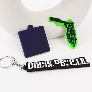 Mode Creative Personnalisé Pvc Porte-clés Logo En Relief Porte-clés En Caoutchouc De Silicone - Product Image 2