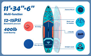 Kayak Inflable para Pesca, Tabla de SUP, Tabla de <span class=keywords><strong>Paddle</strong></span> <span class=keywords><strong>Surf</strong></span>, 10'6*32"*6" con Bomba y Remo, Venta al Por Mayor - Product Image 2