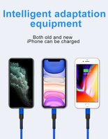 Câble de données USB universel de haute qualité 1m 2m 3m 3A en nylon à charge rapide pour iPhone, ordinateur, lecteur de codes-barres