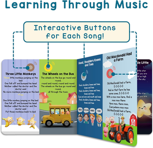 Livre d'apprentissage précoce 28 livres musicaux préférés Apprendre Bugs <span class=keywords><strong>Comptines</strong></span> avec son pour les tout-petits Apprentissage drôle précoce - Product Image 2