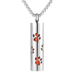 Collar de acero inoxidable 316L para aromaterapia, <span class=keywords><strong>difusor</strong></span> de <span class=keywords><strong>aceites</strong></span> <span class=keywords><strong>esenciales</strong></span>, colgante con cadena, joyería de bienestar aromático para mujer, venta al por mayor OEM - Product Image 3
