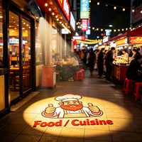OEM Kundenspezifischer Outdoor-Logo-Gobo-Werbeprojektor LED-Licht mit kostenlosem Artwork-Design und Fernbedienung für Einkaufszentren