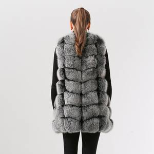 QIUCHEN QC19035 nouveauté véritable fourrure de renard <span class=keywords><strong>gilet</strong></span> <span class=keywords><strong>Long</strong></span> <span class=keywords><strong>gilet</strong></span> femmes hiver épais manteau de fourrure mode <span class=keywords><strong>gilet</strong></span> - Product Image 6