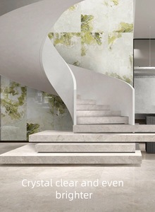 Azulejos Verdes <span class=keywords><strong>de</strong></span> Lujo <span class=keywords><strong>de</strong></span> 75x150 Milímetros, Textura <span class=keywords><strong>de</strong></span> <span class=keywords><strong>Piedra</strong></span> Pulida para Pisos, Resistentes al Desgaste, Paneles <span class=keywords><strong>de</strong></span> Porcelana para Paredes a Bajo Precio - Product Image 6