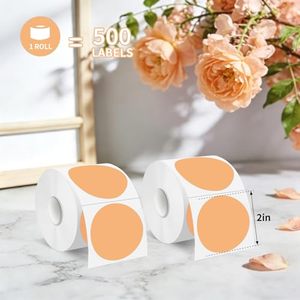 Fabricante Profesional de Etiquetas Adhesivas Redondas Personalizadas con Mensaje de Agradecimiento, Diseño a Color Hecho con Amor para Empaque de Regalos - Product Image 2