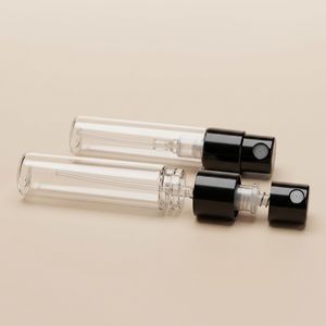 Mini frasco de vidrio de 2ml 2.5ml para muestras de perfume, botella pulverizadora con atomizador de doble resorte y serigrafía para crema de cuidado de la piel y fragancias - Product Image 1