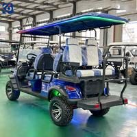 Voiturette de golf électrique de luxe CAMP, 6 places, 72V Lithium, homologuée pour la route, carrosserie entièrement en aluminium, pour les centres de villégiature et les villas