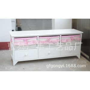 Meuble TV multifonctionnel en bois massif blanc à double niveau avec tiroirs, rangement audiovisuel pour salon - Product Image 2