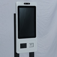 Kiosque Android à écran tactile de 21,5 pouces, machine de commande de café, terminal de paiement en libre-service pour supermarché, kiosque avec lecteur de code-barres