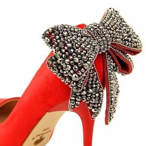 Fatti a mano grandi fibbia per scarpe con perline e fibbia per scarpe da sposa accessori - Product Image 3