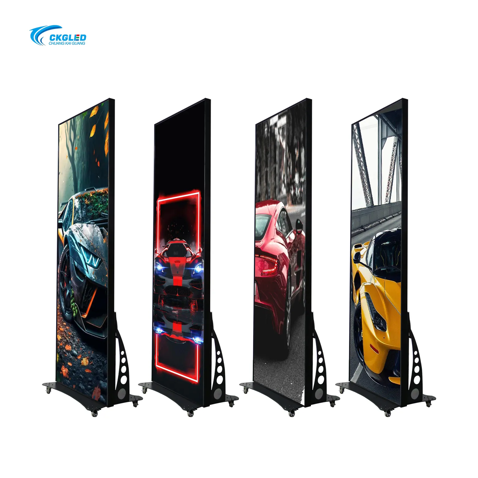 CKGLED Poster Digital Led berdiri di lantai portabel Display/Poster dinding Video Led