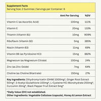 Complément alimentaire sans sucre à saveur citron pour le soutien du foie et la récupération après une gueule de bois, sous marque privée OEM, avec 1000 mg de DHM et multi-vitamines