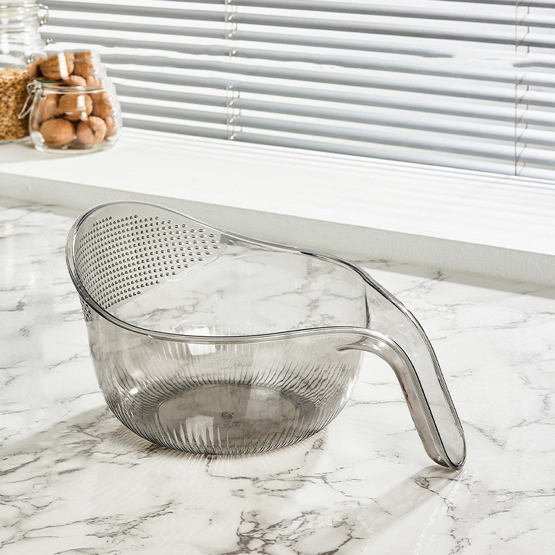 Rice washing basket [transparent gray]